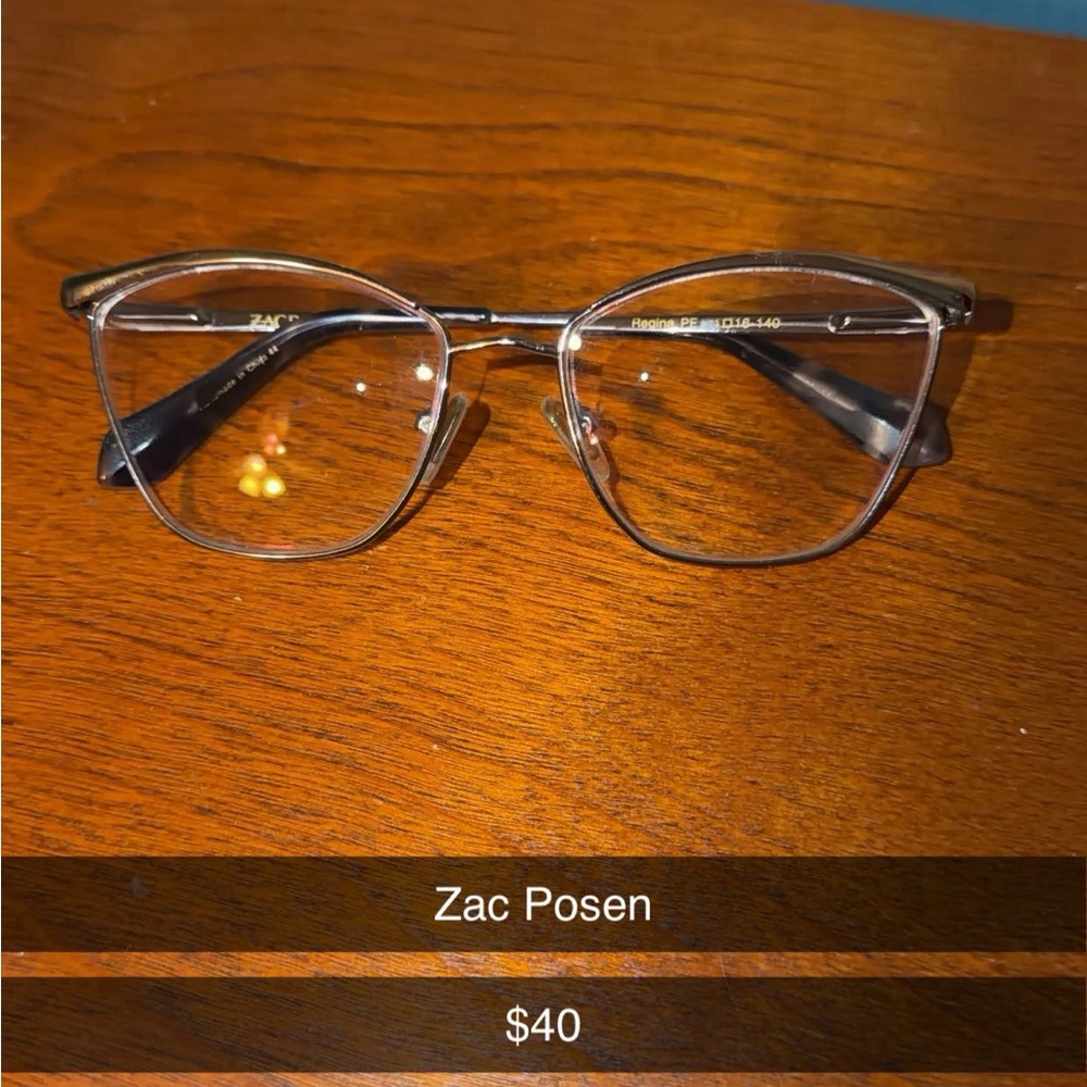 Zac Posen Metallic Eyeglasses